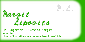 margit lipovits business card